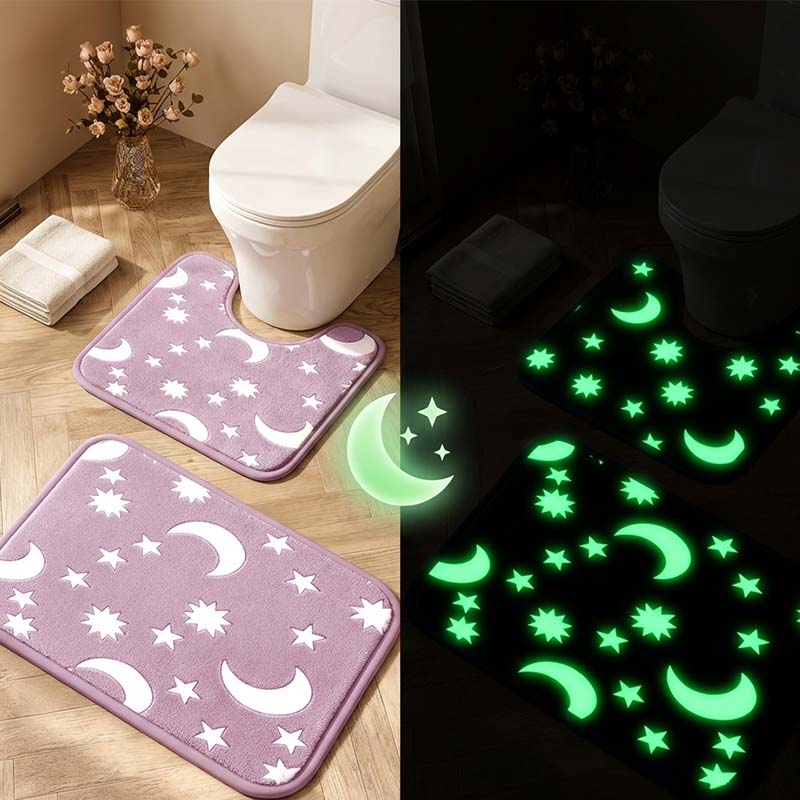 Glow-in-the-dark coral fleece floor mat 2024 f/w accessories bathroom gadget spring、summer