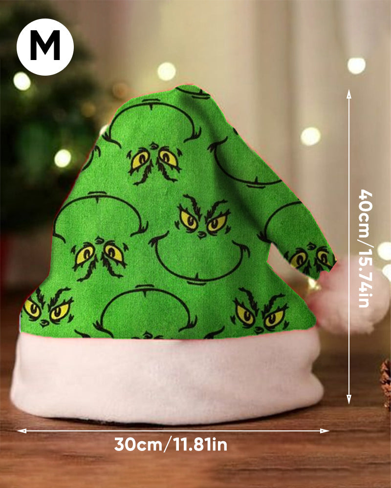 Unisex christmas print plush hat accessories christmas Grinch