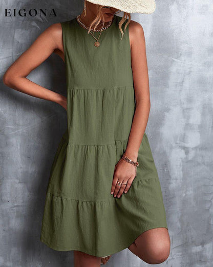 A-Line sleeveless solid color dress 23BF Casual Dresses Clothes Dresses Summer