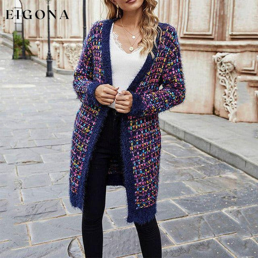 Casual Colorful Warm Cardigan Purple best Best Sellings cardigan cardigans clothes Sale tops Topseller