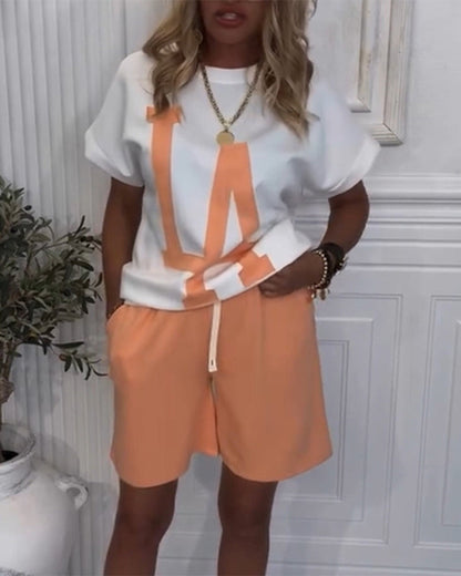 Casual sports letter print suit