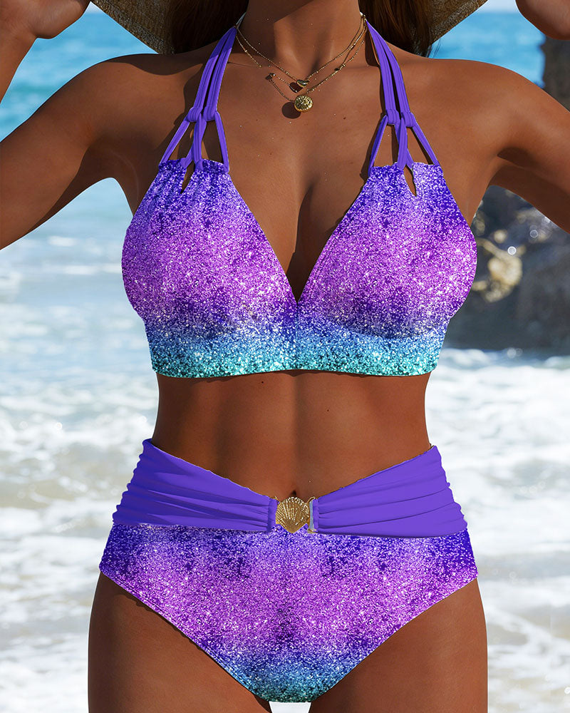 Double-Strap Shimmery Bikini