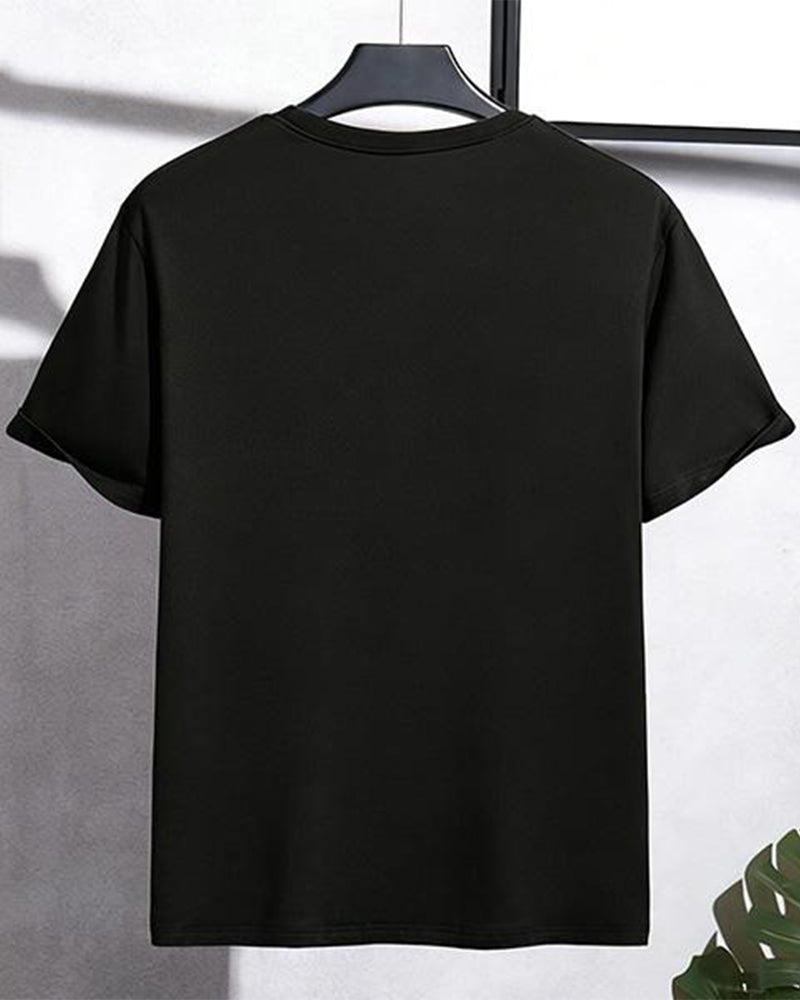 Men's Cotton Letter Print T-Shirt