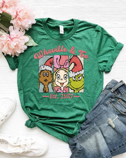 Christmas Grinch and friends T-shirt 2024 f/w christmas spring summer t-shirts