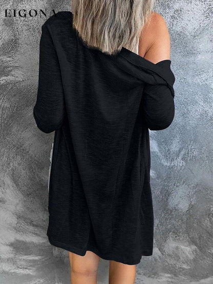 Casual Solid Color Long Sleeve Cardigan sweatshirts top tops winter sale