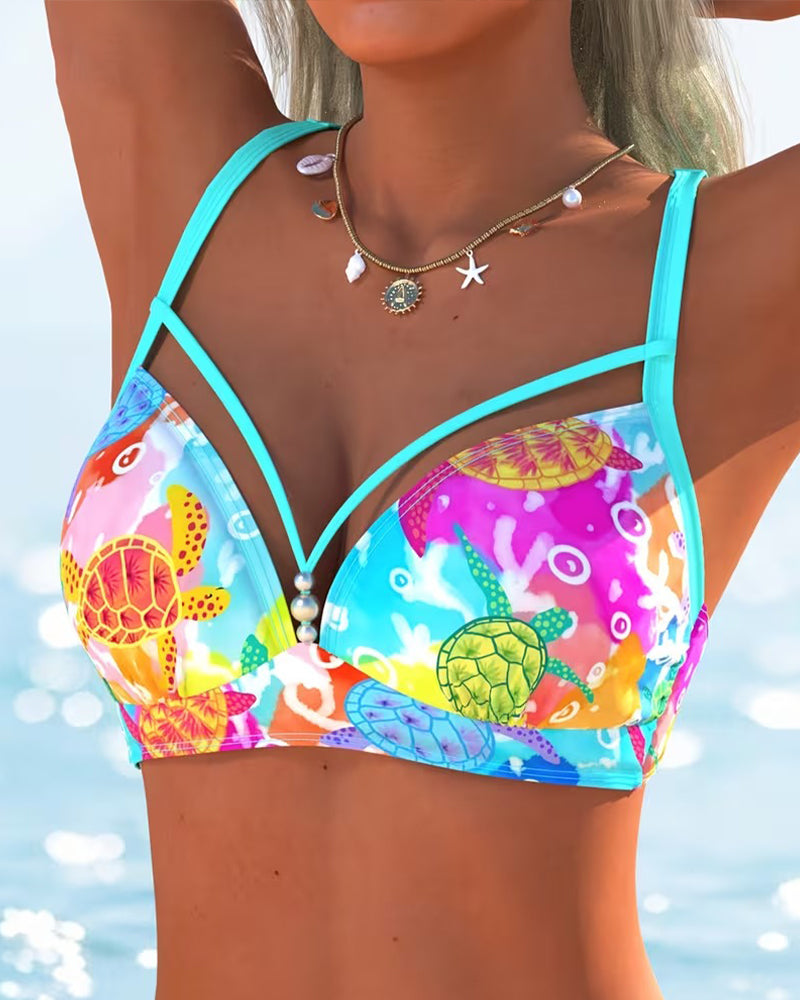 Ocean Turtle Print Bikini
