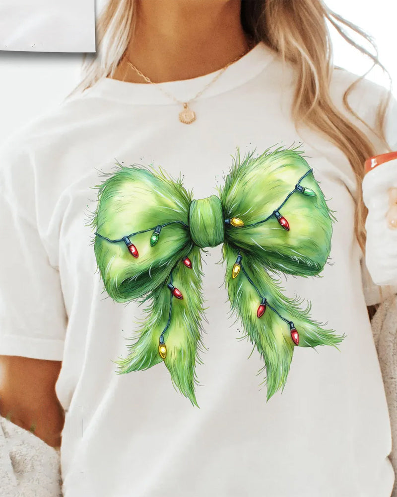 Big bow print T-shirt