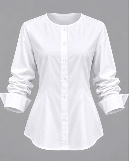 Half Turtleneck Diagonal Buttoned pullover Vest Set