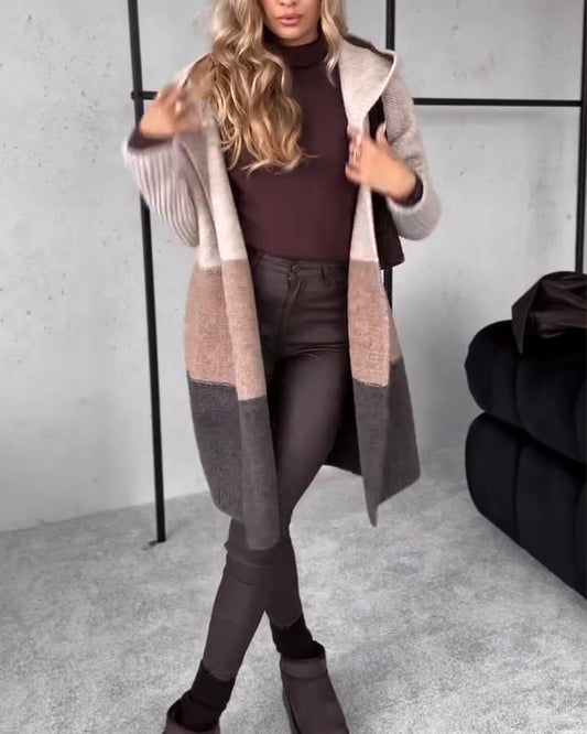 Autumn And Winter Casual Hooded Warm Cardigan