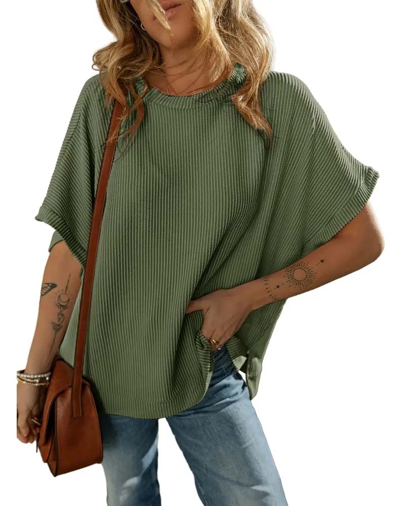 Loose-Fit Crew Neck Casual T-Shirt