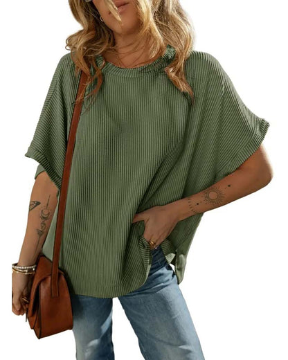 Loose-Fit Crew Neck Casual T-Shirt