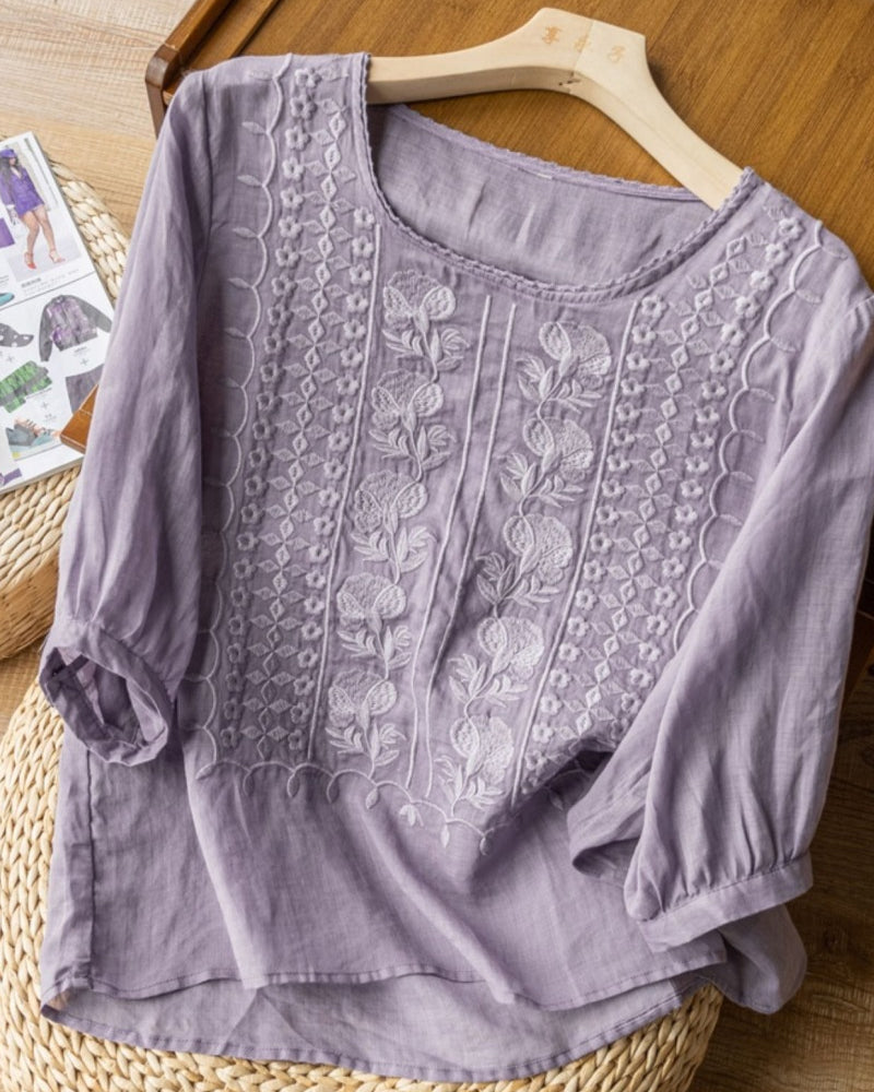 Retro Breathable Crew Neck T-Shirt
