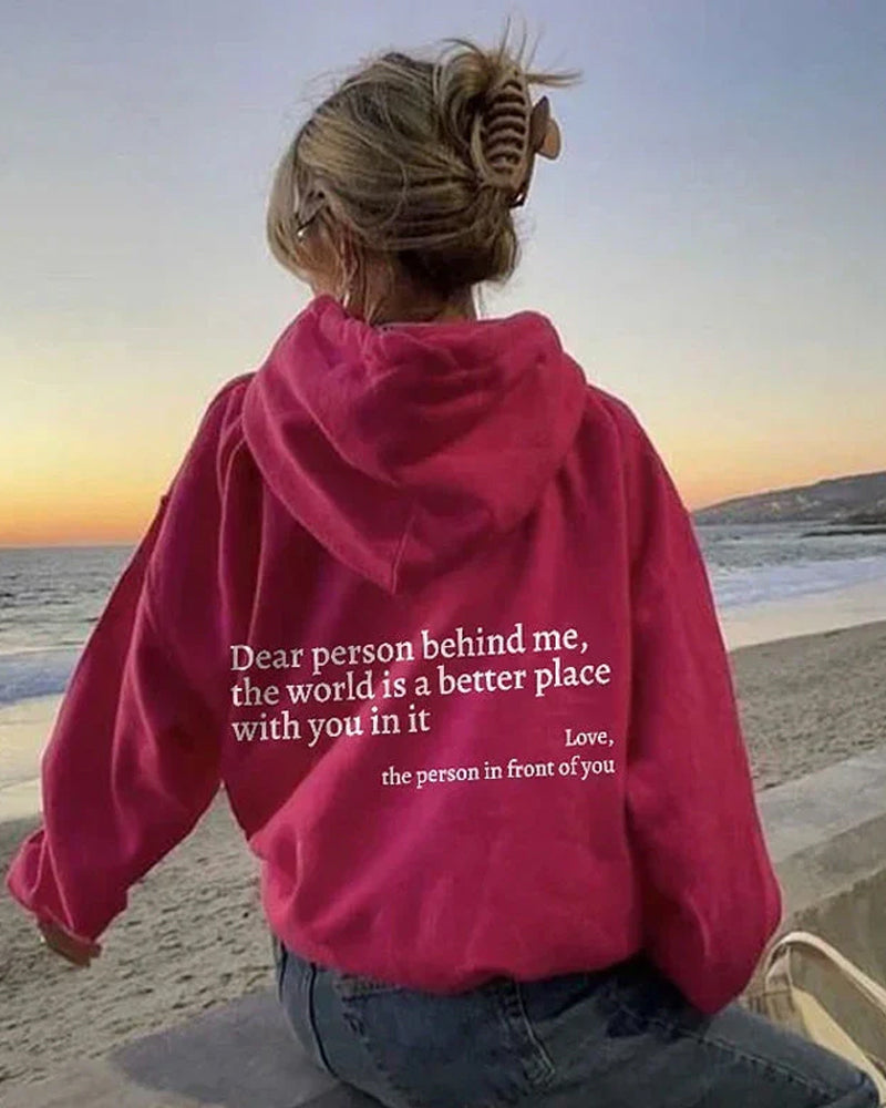 Dear Person Behind Me' Sweatshirt 2024 f/w hoodies spring