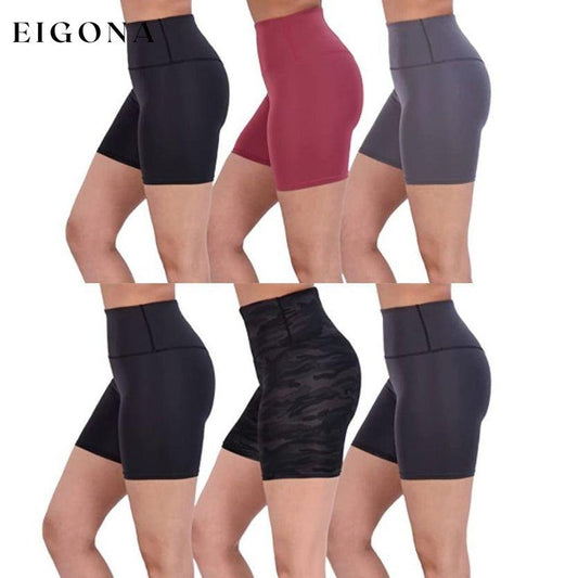 6-Pack: Active High Waisted Biker Shorts Assorted __stock:100 bottoms refund_fee:1200