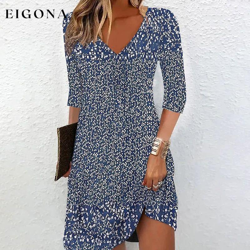 Three-Quarter Sleeve Casual Dress best Best Sellings casual dresses clothes Plus Size Sale short dresses Topseller