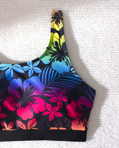 Sporty Boyleg Printed Bikini