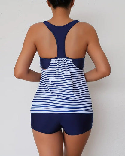 Striped halter holiday tankini summer tankinis