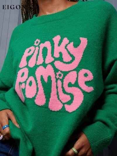 PINKY PROMISE Round Neck Sweater Clothes Ship From Overseas Y*X