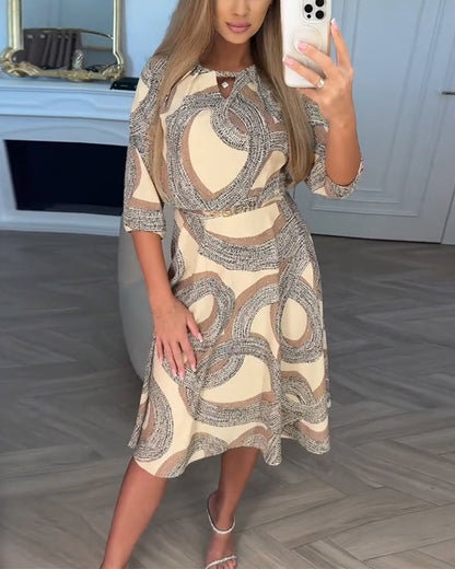 Printed Commuter Street Dress