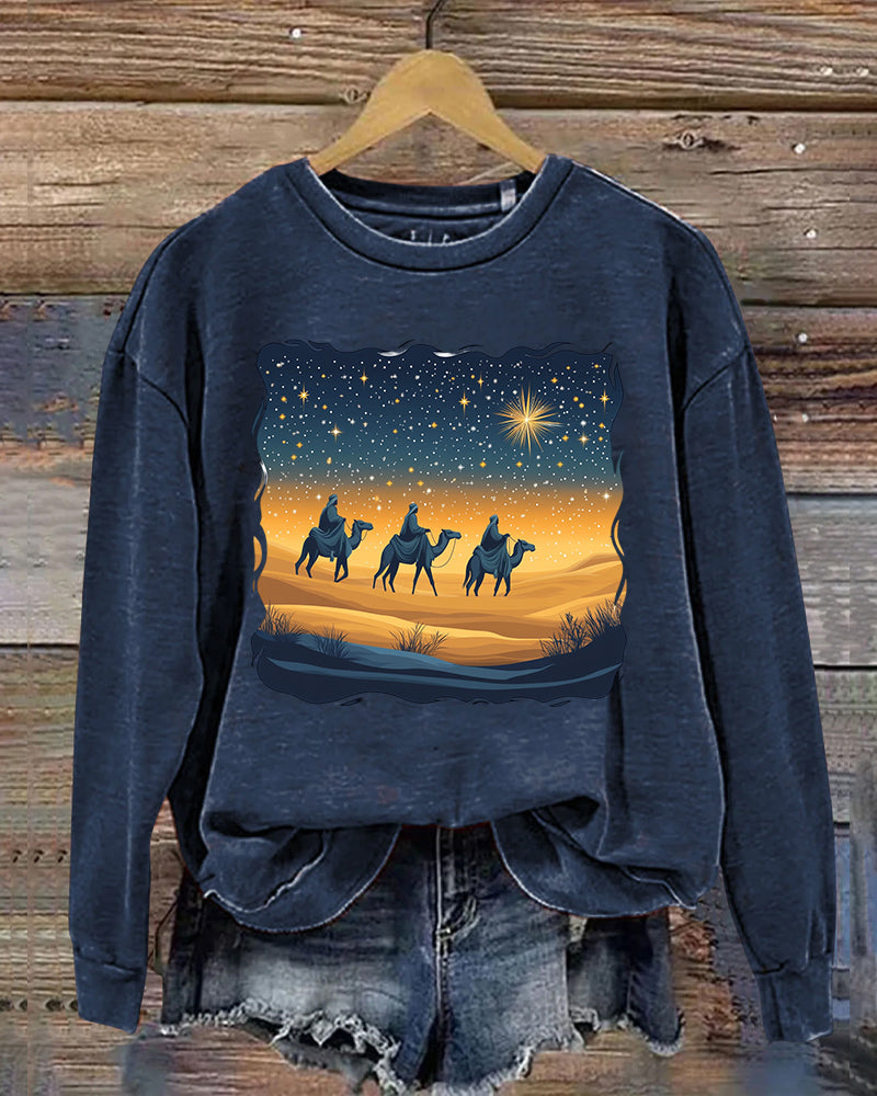 Christmas three wise men sweatshirt 2024 f/w christmas spring sweatshirts