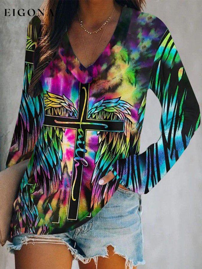 Faith Wing Tie-Dye Top