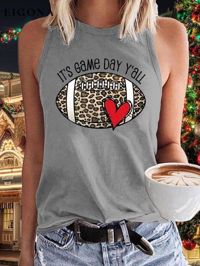 Women's Football Season It's Game Day Y'all Vest ball print