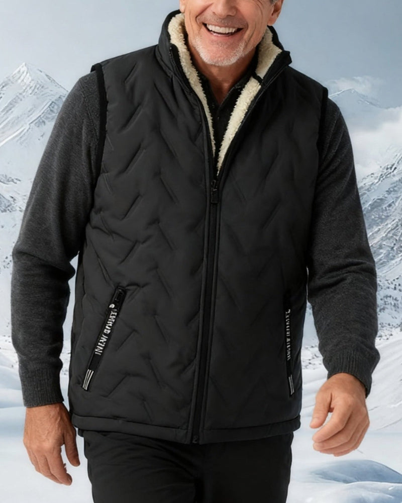 Unisex Winter Warm Casual Sleeveless Quilted Vest With Fleece Lining 2024 f/w coats