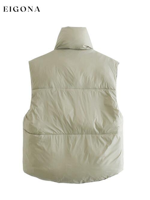 Zip Up Drawstring Reversible Vest clothes K&BZ Ship From Overseas