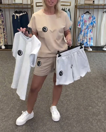 Sports Casual Shorts Set