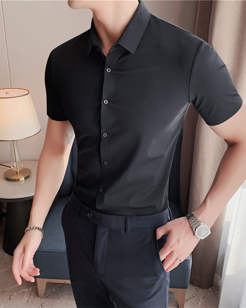 Men's Stretch Short Sleeve Dress Shirts