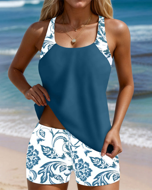 Tankini stampato in due pezzi