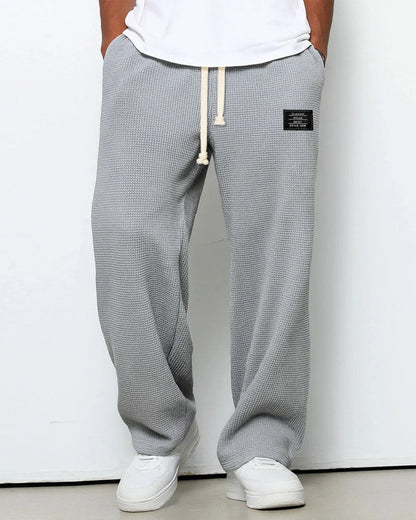 Men's Comfortable Wide Leg Trousers with Adjustable Waist
