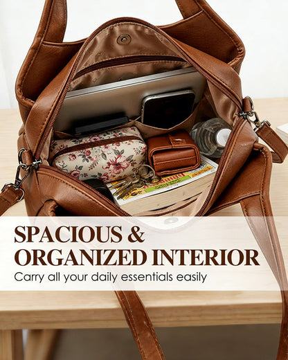 Vintage Large-Capacity Crossbody Bag