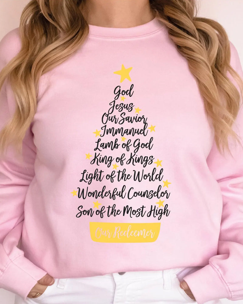 God Jesus Our Savior Christmas Sweatshirt 2024 f/w christmas sweatshirts