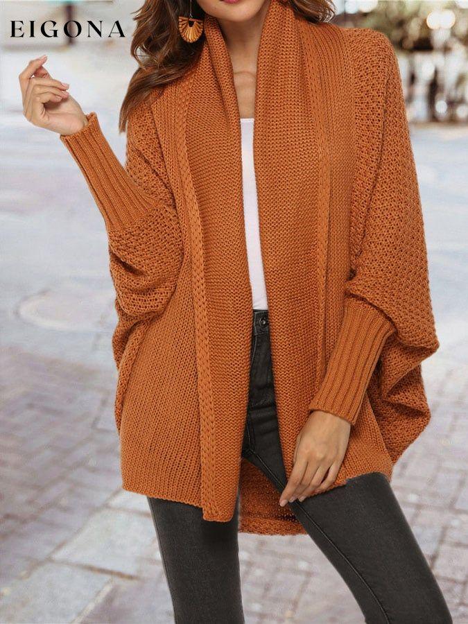 Solid Color Knitted Cardigan Sweater Coat funny sweatshirts