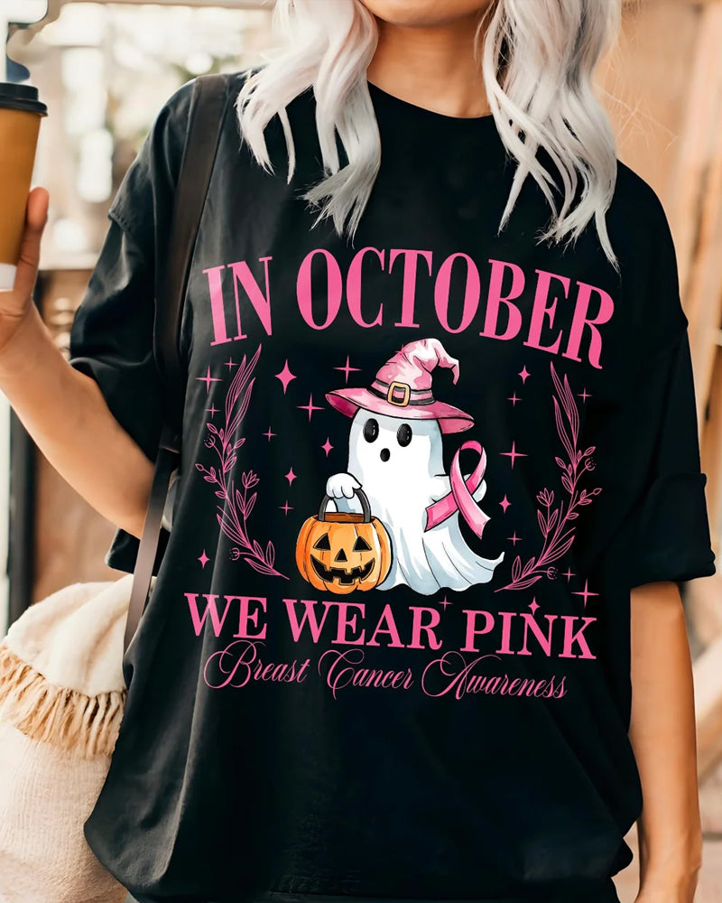 We Wear Pink Ghost Bucket Black Tee 2024 f/w halloween spring summer t-shirts