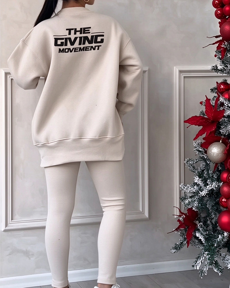 Printed Sweatshirt And Sweatpants Set 2024 f/w sets