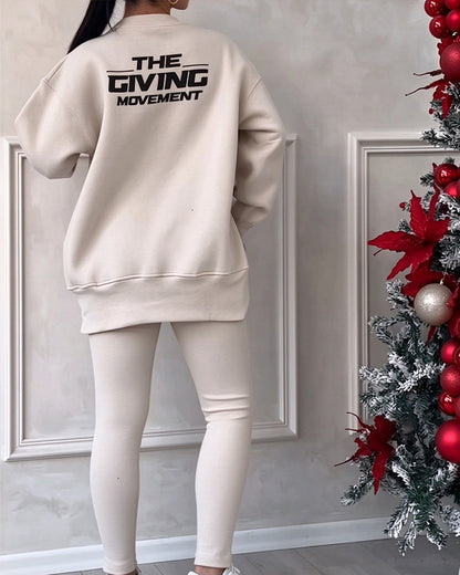 Printed Sweatshirt And Sweatpants Set 2024 f/w sets