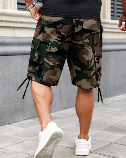 Pocketed Camouflage Cargo Pants