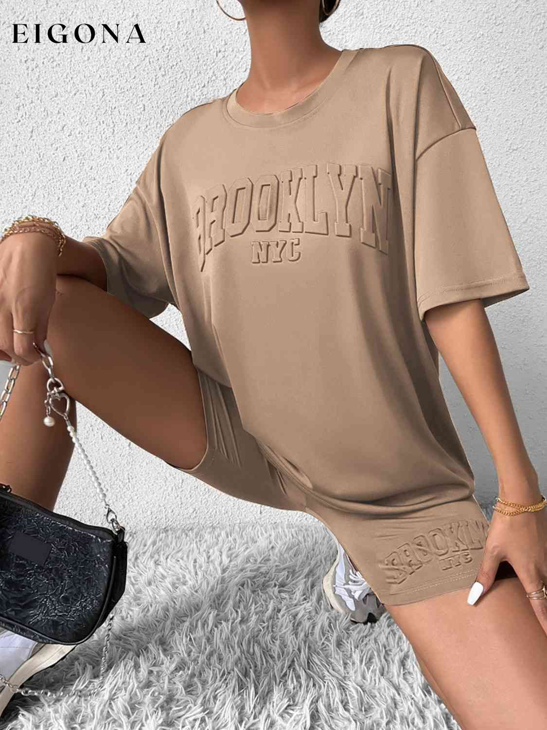 BROOKLYN NYC Graphic Top and Shorts Set clothes lounge lounge wear lounge wear sets loungewear S&M&Y Ship From Overseas