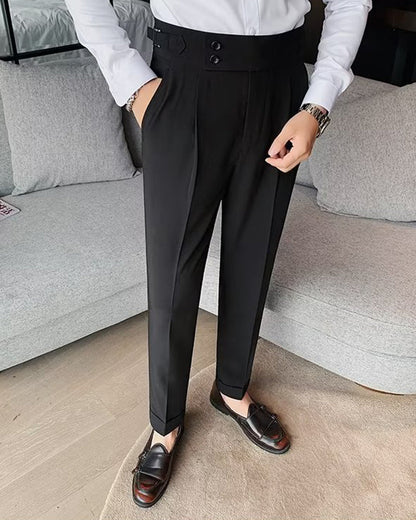 Men's Pocket Solid Casual Dress Pant