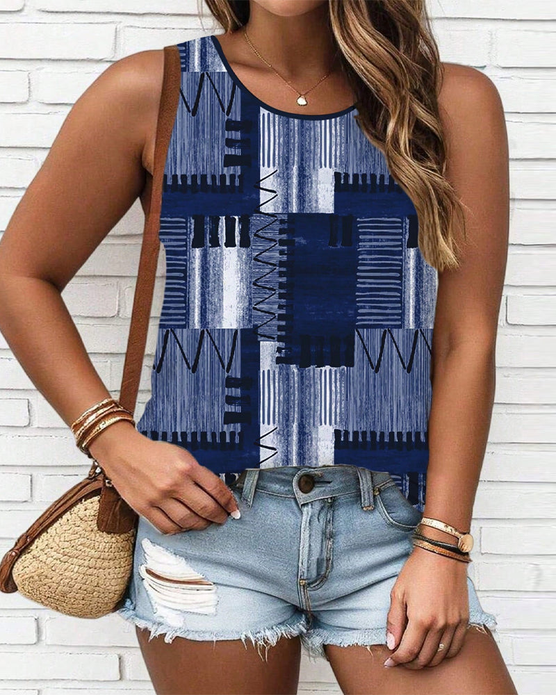 Canotta senza maniche con stampa vintage