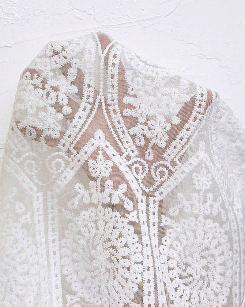 Transparent Lace Zipper Solid Color Coat 2024 f/w 2024 lace coats spring summer