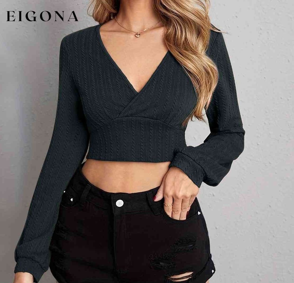 V Neck Crop Top clothes crop top crop tops Ship From Overseas shirt shirts X@Y@F