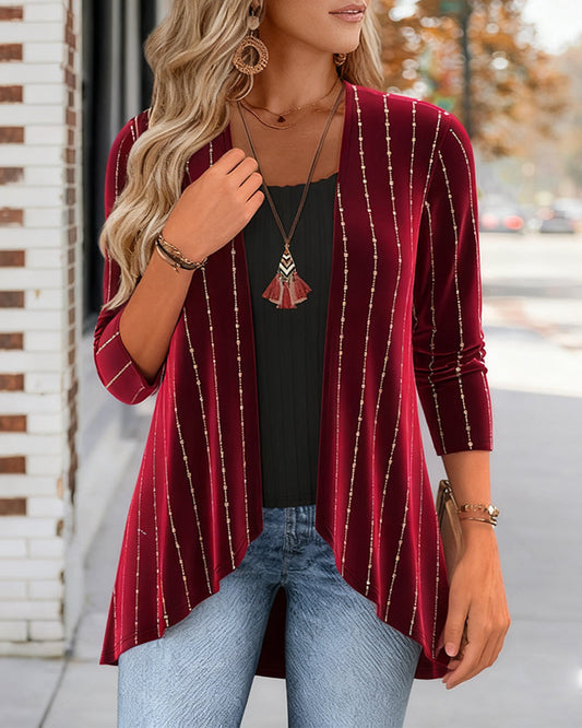 Contrast Color Stitching Fake Two-Piece Top