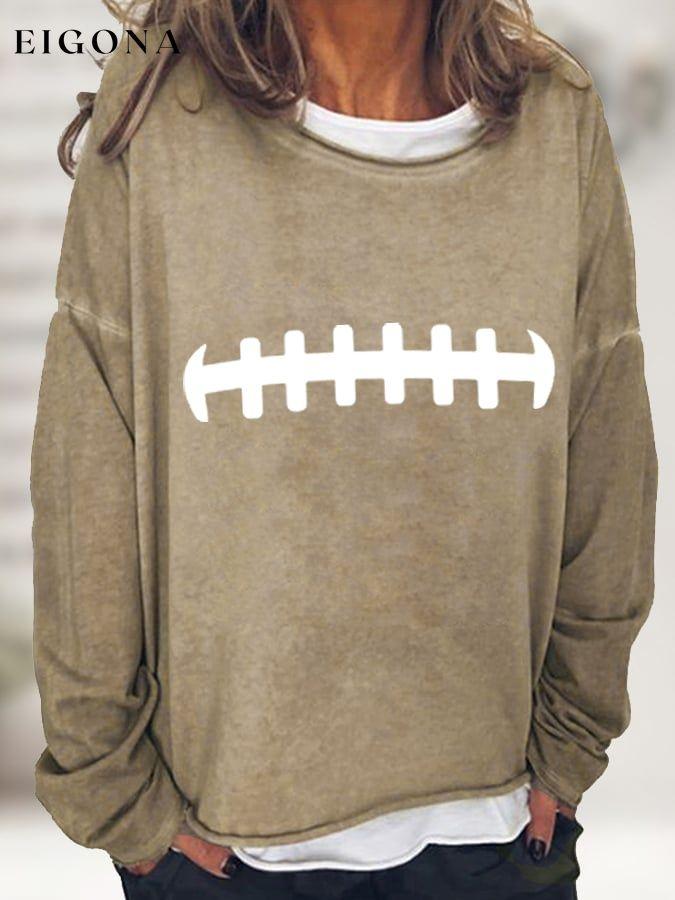 Women's Football Lover Casual Long-Sleeve T-Shirt