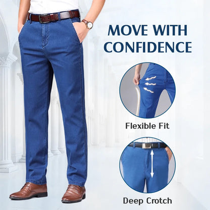 Men's Classic Straight Fit Stretch Jeans