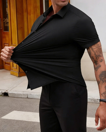 Men's Stretch Short Sleeve Dress Shirts