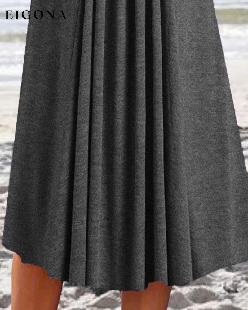 Round neck half sleeve dress 23BF Casual Dresses Clothes Dresses Spring Summer