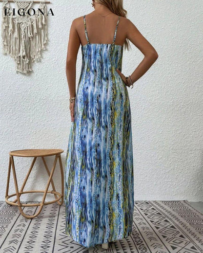 Sleeveless Vacation Dress in Gradient Print 23BF Casual Dresses Clothes Dresses Spring Summer Vacation Dresses